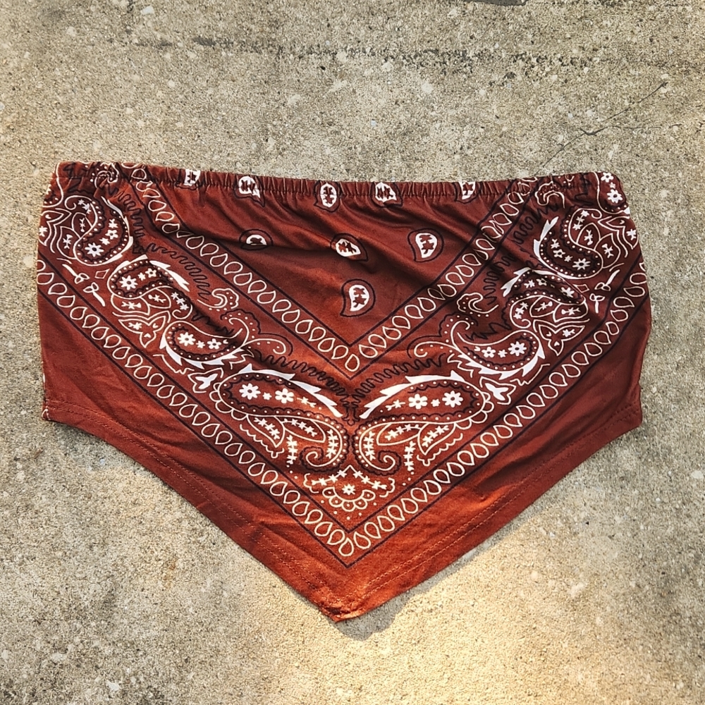Brown Bandana Tube Top